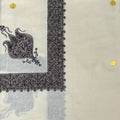 Ivory Yemeni embroidered shmagh keffiyeh - embroidery detail | Ghutrah