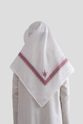 WHITE/DARK RED SHMAGH